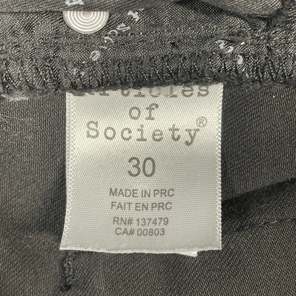 Articles of Society Black Skinny Jeans Distressed Raw Hem Women's Size 30